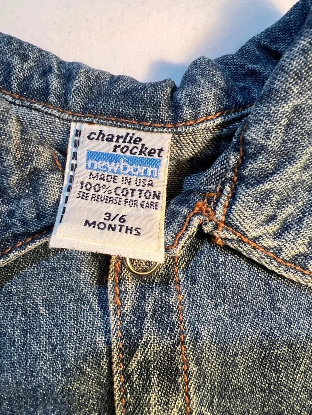 Vintage Charlie Rocket Kids Denim 2 piece set. - Blue Wash​